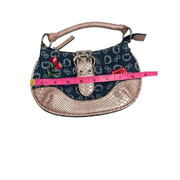 RARE Y2K Guess Monogram Denim Mini‎ Bag Pink
Snakeskin Floral Embroidery - Picture 2 of 5